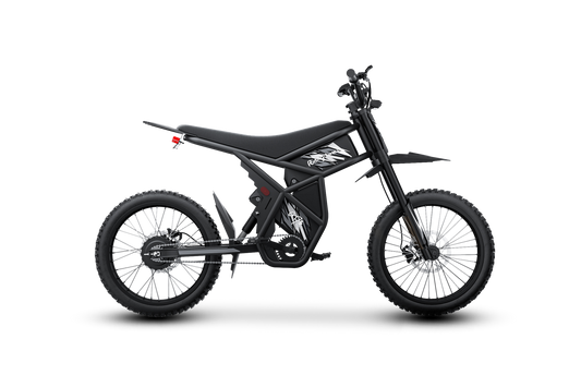 Black GT73 Pro electric motorbike with off-road tires and sleek frame design