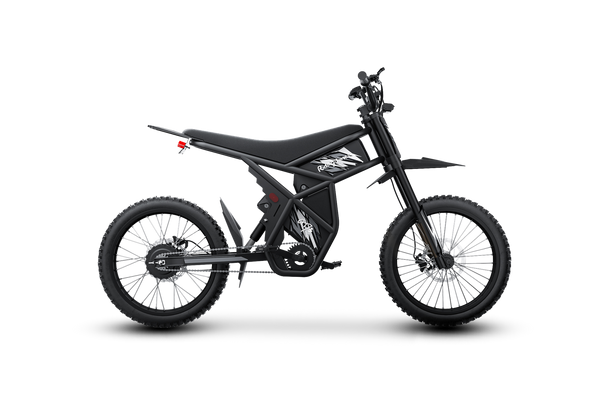 Black GT73 Pro electric motorbike with off-road tires and sleek frame design