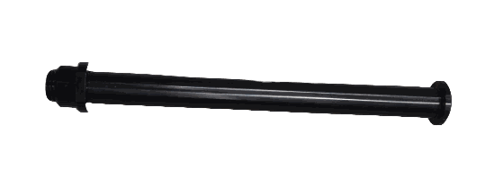 Front Axle Bolt and Nut with black metal finish featuring threaded ends and washer on a gray surface