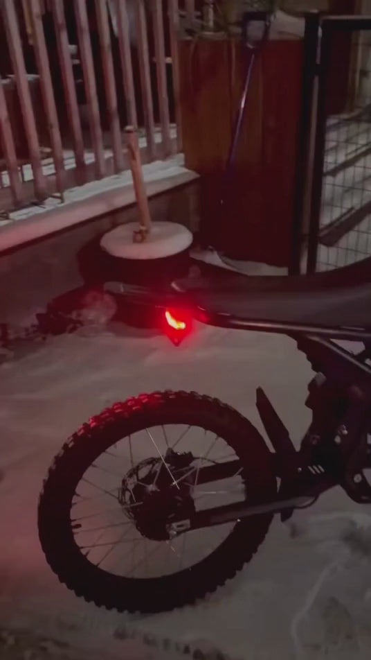 GT73 Pro Electric Dirt Bike high-performance riding in deep snow - Winter off-road capabilities
