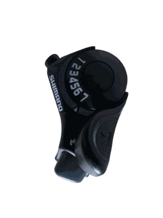 Z8 - Shifter black Shimano bike gear shifter with white numbers and ergonomic lever design